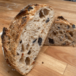 Olive and Sun-dried Tomato Levain (&pound6.99/650gms)